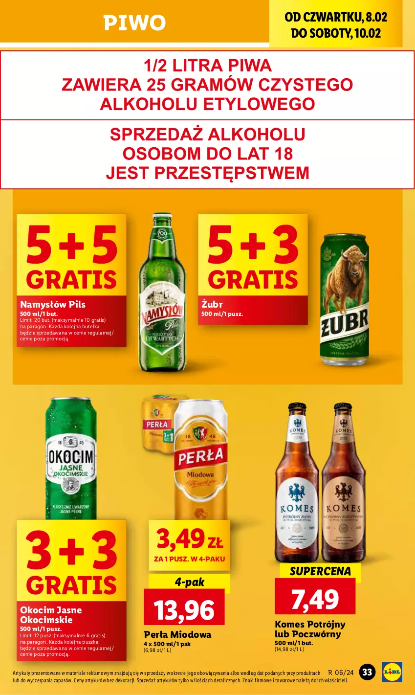 Gazetka promocyjna Lidl - GAZETKA - ważna 08.02 do 10.02.2024 - strona 39 - produkty: Gra, Koc, Namysłów, Okocim, Olej, Perła, Piwo