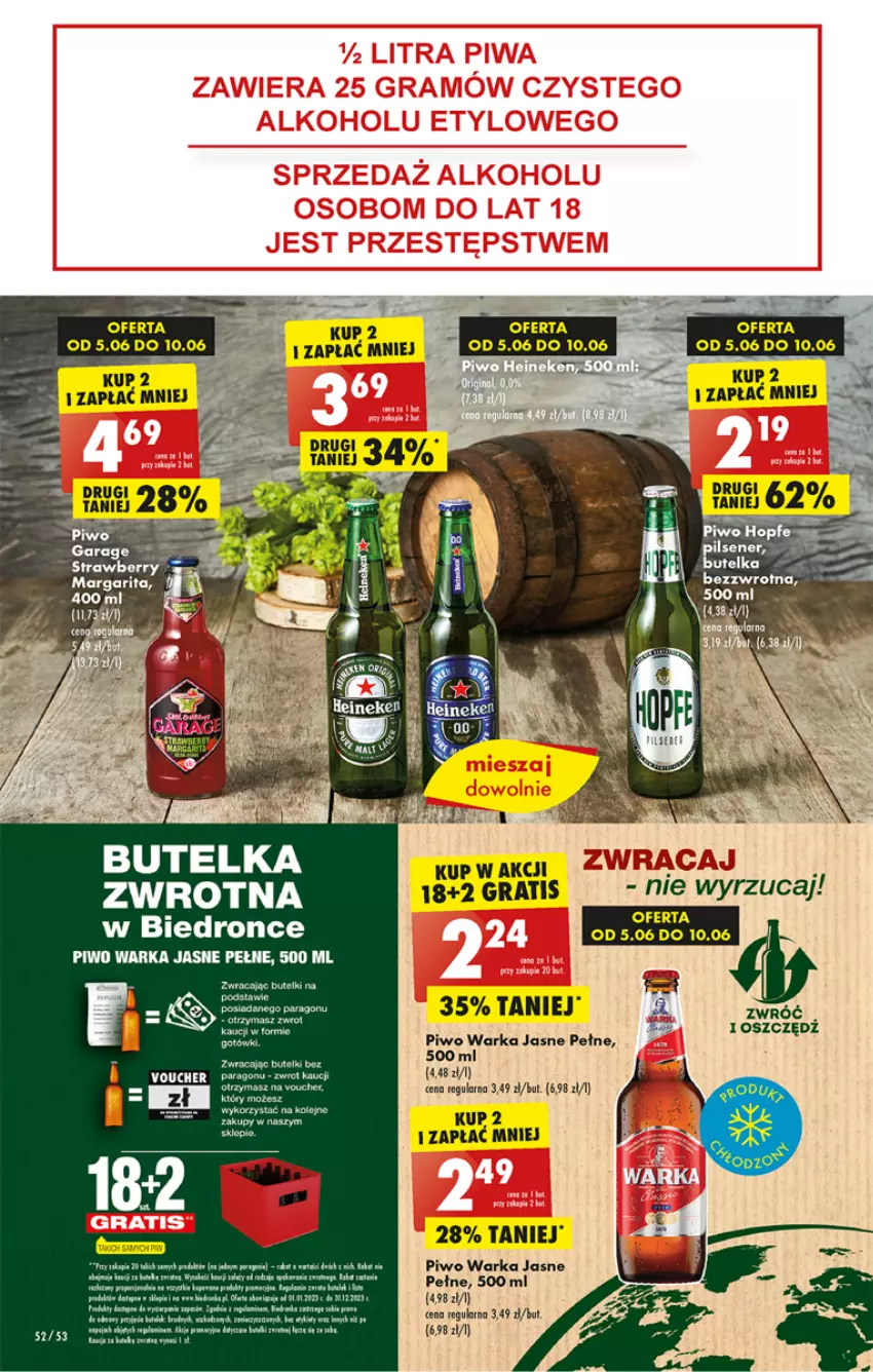 Gazetka promocyjna Biedronka - ważna 08.06 do 14.06.2023 - strona 52 - produkty: Dron, Fa, Gra, Piwo, Warka