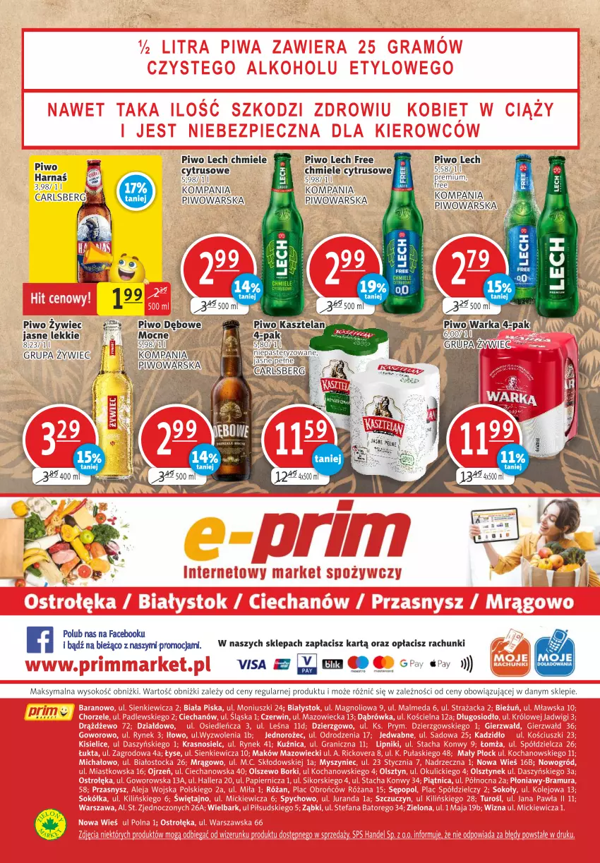 Gazetka promocyjna Prim Market - ważna 10.03 do 16.03.2022 - strona 12 - produkty: Carlsberg, Fa, Piwo