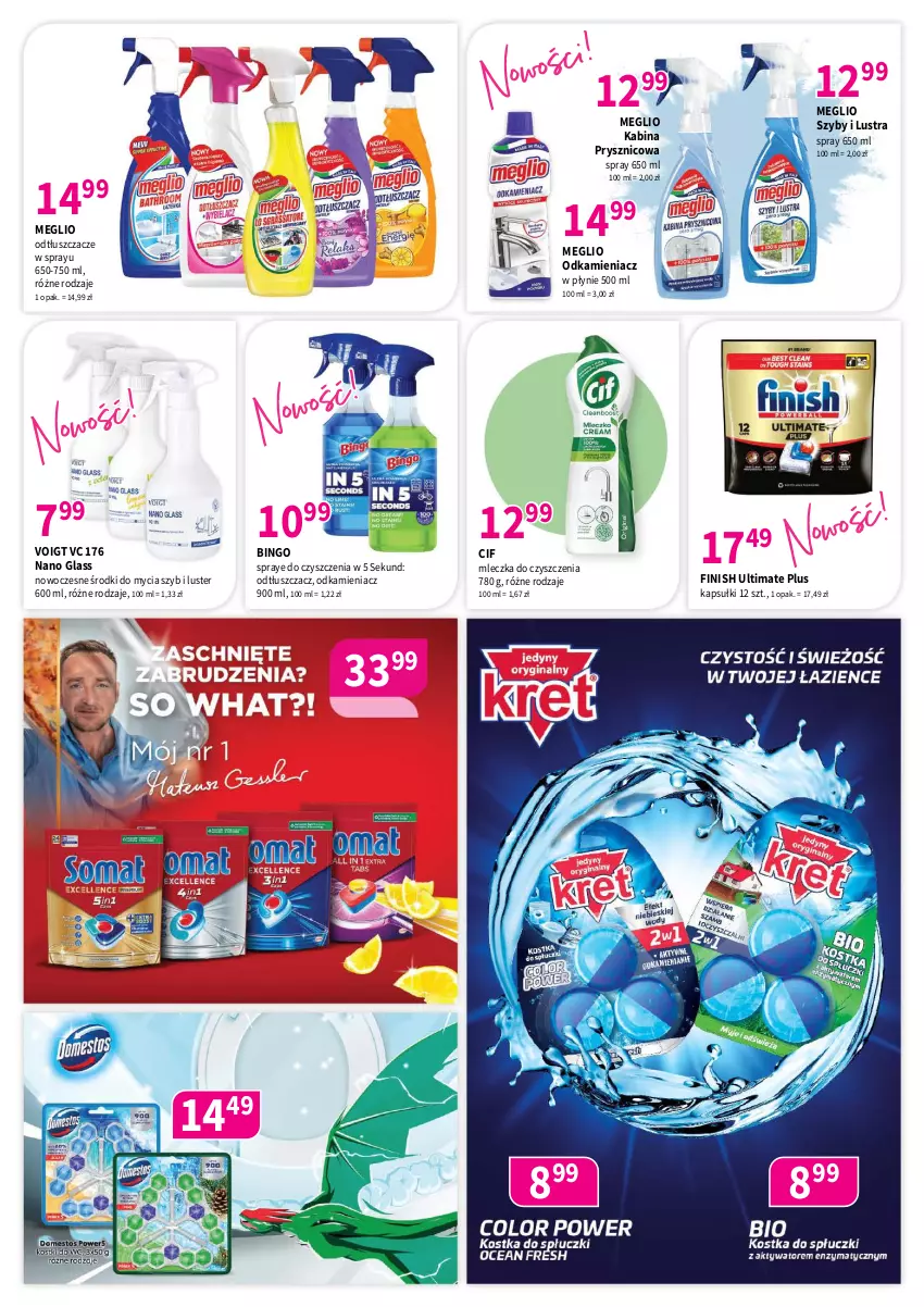 Gazetka promocyjna Drogerie Polskie - Gazetka - ważna 10.07 do 31.07.2026 - strona 8 - produkty: 5 Sekund, Cif, Finish, Kabina prysznicowa, Odkamieniacz, Odtłuszczacz