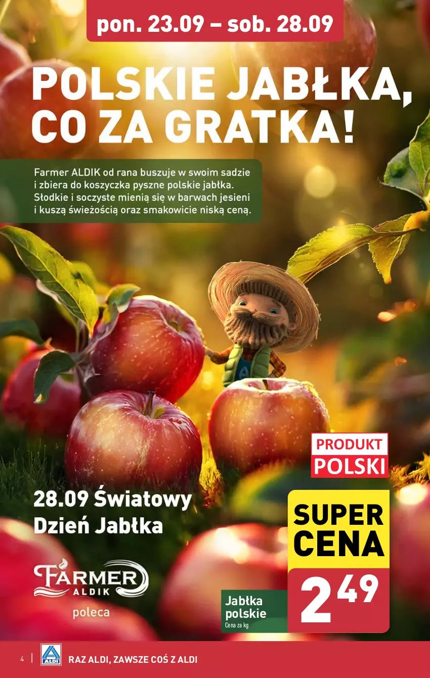 Gazetka promocyjna Aldi - Farmer ALDIK poleca świeże owoce i warzywa - ważna 23.09 do 28.09.2024 - strona 4 - produkty: Jabłka