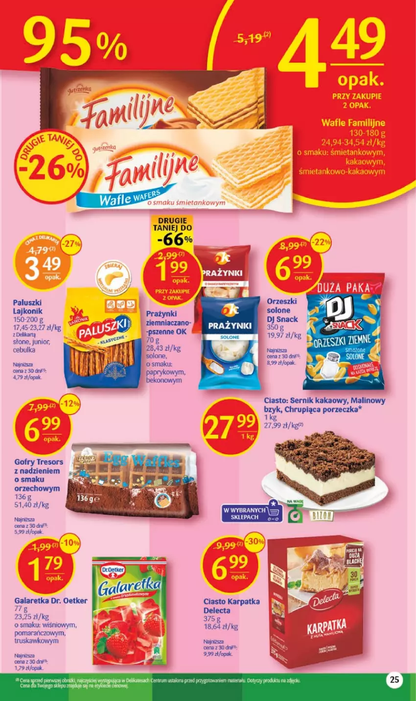 Gazetka promocyjna Delikatesy Centrum - Gazetka DC31 - ważna 10.08 do 16.08.2023 - strona 25 - produkty: Delecta, Dr. Oetker, Gala, Gofry, Kakao, Karp, Lajkonik, Orzeszki, Por, Rum, Ser