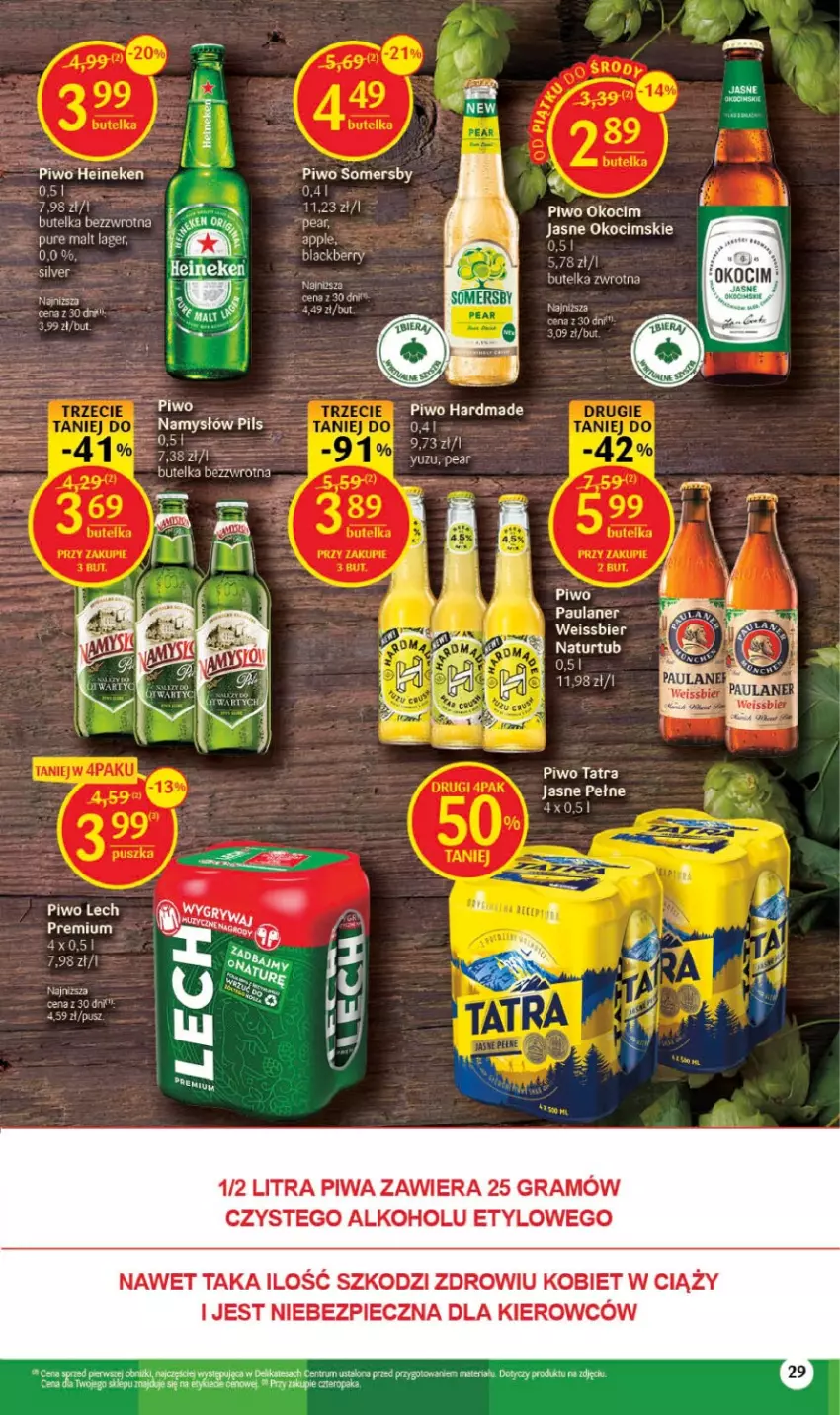 Gazetka promocyjna Delikatesy Centrum - Gazetka DC31 - ważna 10.08 do 16.08.2023 - strona 29 - produkty: Fa, Gra, Heineken, Koc, Leon, Namysłów, Okocim, Piec, Piwa, Piwo, Pur, Rum, Tatra