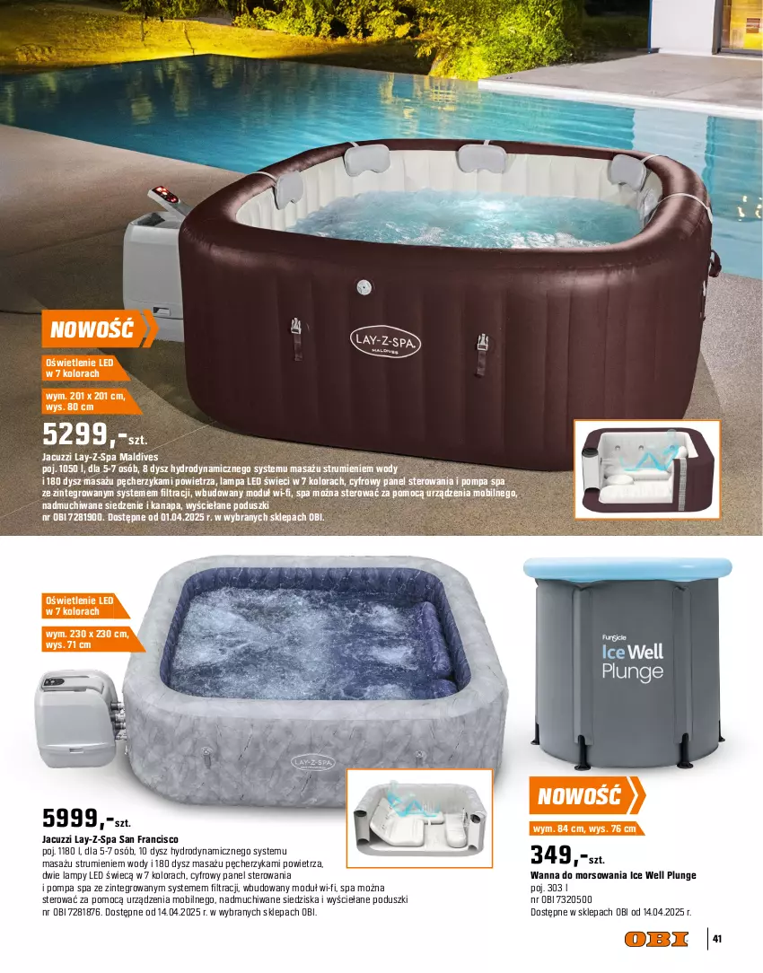 Gazetka promocyjna Obi - Gazetka OBI - ważna 09.04 do 31.08.2025 - strona 41 - produkty: Kanapa, Lampa, Lampa LED, Mobil, Rum, Siedzisko, Wanna