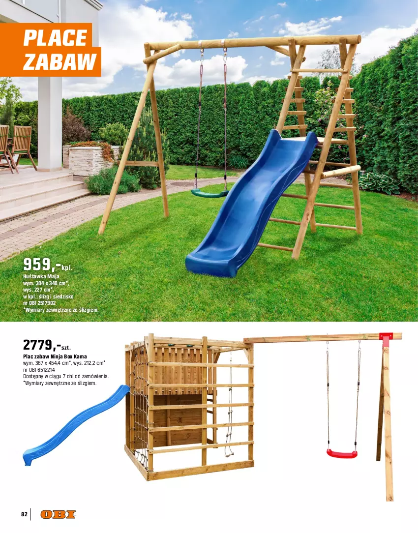 Gazetka promocyjna Obi - Gazetka OBI - ważna 09.04 do 31.08.2025 - strona 82 - produkty: Huśtawka, Siedzisko
