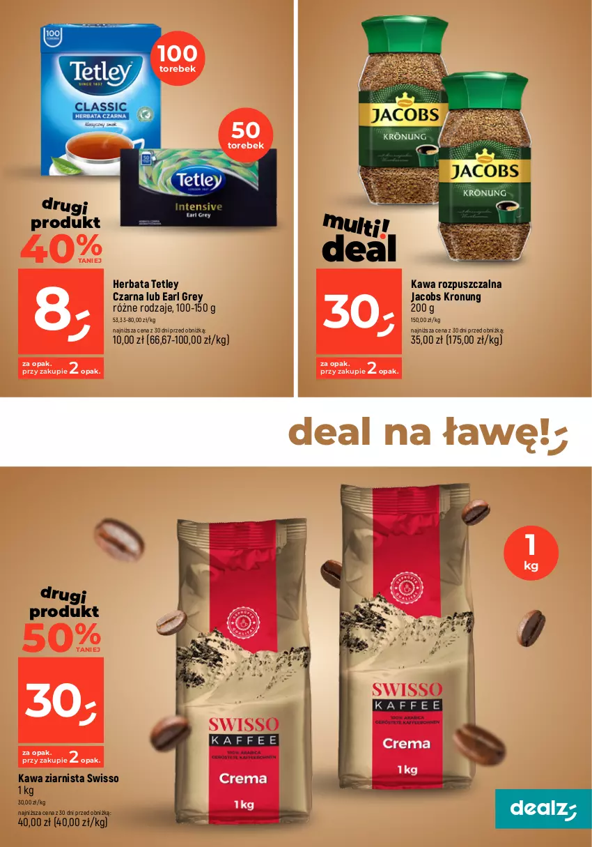 Gazetka promocyjna Dealz - MAKE A DEALZ - ważna 18.04 do 24.04.2024 - strona 9 - produkty: Ciastka, Earl Grey, Herbata, Jacobs, Kawa, Kawa rozpuszczalna, Kawa ziarnista, Tetley