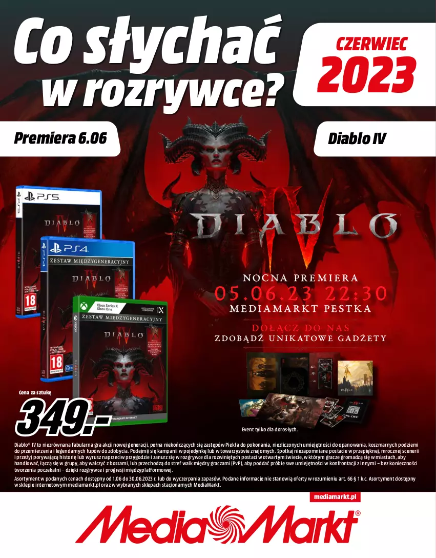 Gazetka promocyjna Media Markt - Gazetka Media Markt - ważna 01.06 do 30.06.2023 - strona 1 - produkty: Fa, Gra, Gres, Gry, Kosz, Por