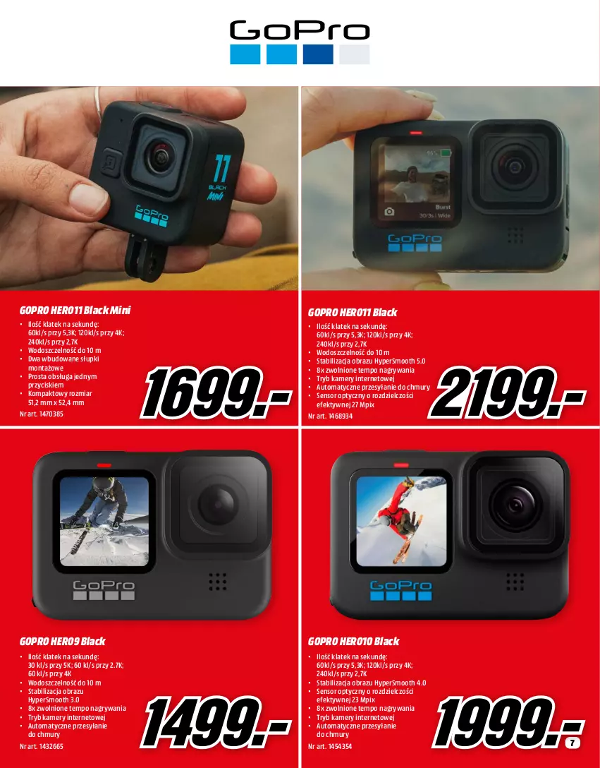 Gazetka promocyjna Media Markt - Gazetka Media Markt - ważna 01.06 do 30.06.2023 - strona 7 - produkty: GoPro, Gry, Kamery, Lack, Obraz