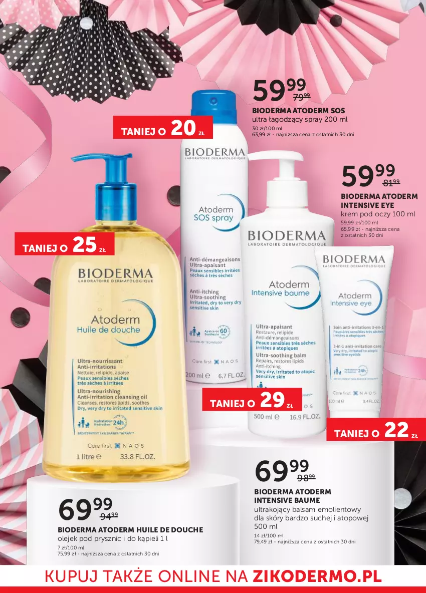 Gazetka promocyjna Ziko - Gazetka Ziko Dermo - ważna 07.09 do 20.09.2023 - strona 8 - produkty: Atoderm, Bioderma, Krem pod oczy, Olej, Olejek pod prysznic, Sos, Top