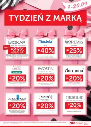 Gazetka promocyjna Ziko - Gazetka Ziko Dermo - Gazetka - ważna od 20.09 do 20.09.2023 - strona 11 - produkty: Pielęgnacja włosów, Ser, Mus, Biokap, Bioderma, Iwostin, La Roche-Posay, Klorane, Dermena, Szampon, Ziaja, Mustela, Okap, Atoderm, Avène, Fa