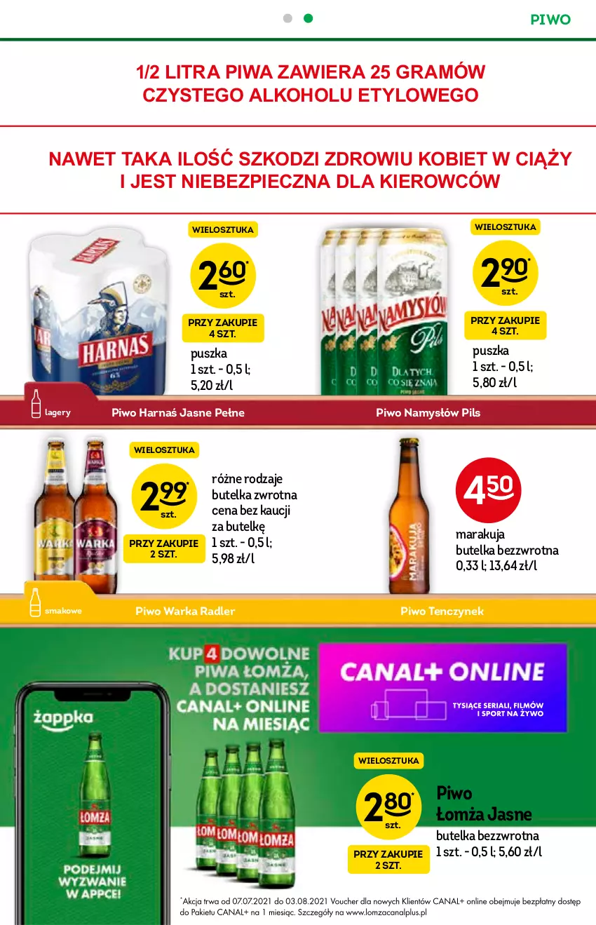 Gazetka promocyjna Żabka - ważna 21.07 do 03.08.2021 - strona 25 - produkty: Gra, Harnaś, Namysłów, Piec, Piwa, Piwo, Radler, Warka