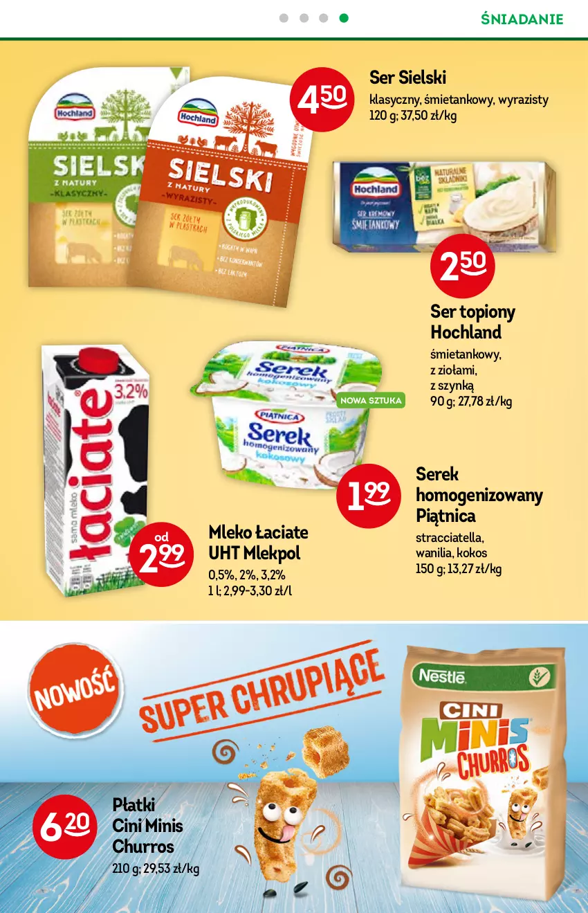 Gazetka promocyjna Żabka - ważna 21.07 do 03.08.2021 - strona 30 - produkty: Cini Minis, Hochland, Kokos, Mleko, Piątnica, Ser, Ser topiony, Serek, Serek homogenizowany, Top