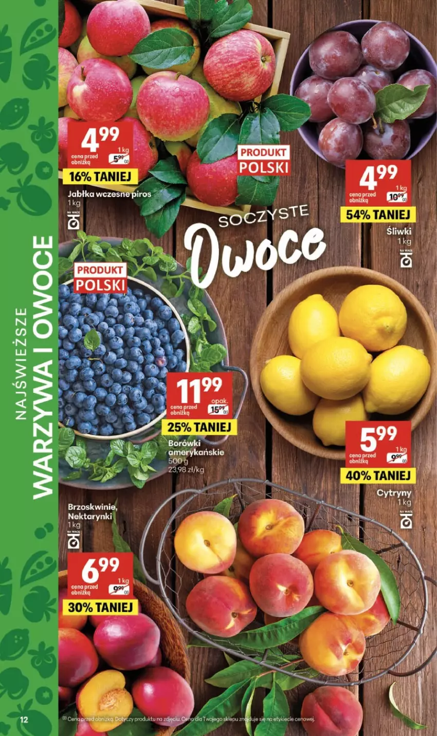 Gazetka promocyjna Delikatesy Centrum - Franczyza DC33 Czwartek - ważna 13.08 do 19.08.2026 - strona 12 - produkty: Baton, Jabłka, Owoce, Warzywa