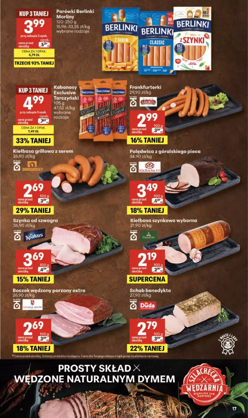 Gazetka promocyjna Delikatesy Centrum - Franczyza DC33 Czwartek - ważna 13.08 do 19.08.2026 - strona 17 - produkty: Boczek, Gra, Grill, Kiełbasa, Kiełbasa szynkowa, LG, Piec, Polędwica, Schab Benedykta, Ser, Szynka, Tarczyński