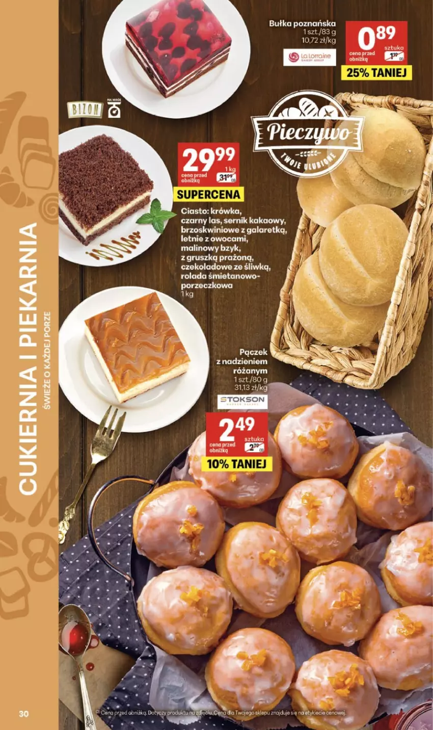 Gazetka promocyjna Delikatesy Centrum - Franczyza DC33 Czwartek - ważna 13.08 do 19.08.2026 - strona 30 - produkty: Acer, Bułka, Cukier, Gala, Kakao, Por, Rolada, Róża, Ser