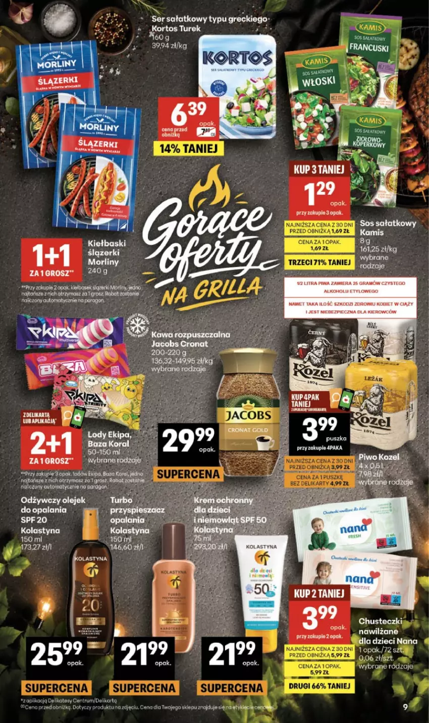 Gazetka promocyjna Delikatesy Centrum - Franczyza DC33 Czwartek - ważna 13.08 do 19.08.2026 - strona 9 - produkty: Chusteczki, Dzieci, Gra, Kamis, Kasza, Olej, Piec, Piwa, Sałat, Sos