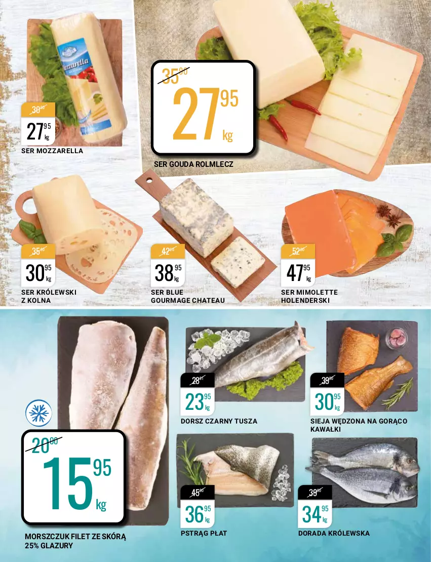 Gazetka promocyjna Bi1 - Czas na sport - ważna 31.08 do 06.09.2022 - strona 3 - produkty: Dorsz, Gouda, Kawa, Królewski, Lazur, Mimolette, Mozzarella, Pstrąg, Rolmlecz, Ser, Sieja wędzona, Tusz