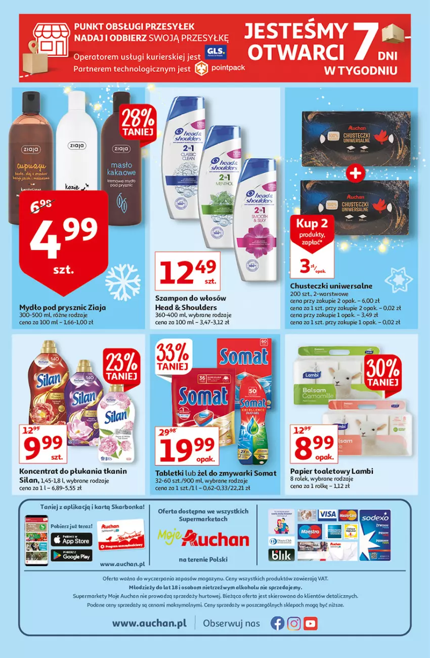 Gazetka promocyjna Auchan - Magia rabatów Moje Auchan - ważna 12.11 do 17.11.2021 - strona 4 - produkty: Mydło, Papier, Papier toaletowy, Ser, Silan, Szampon, Tera, Ziaja