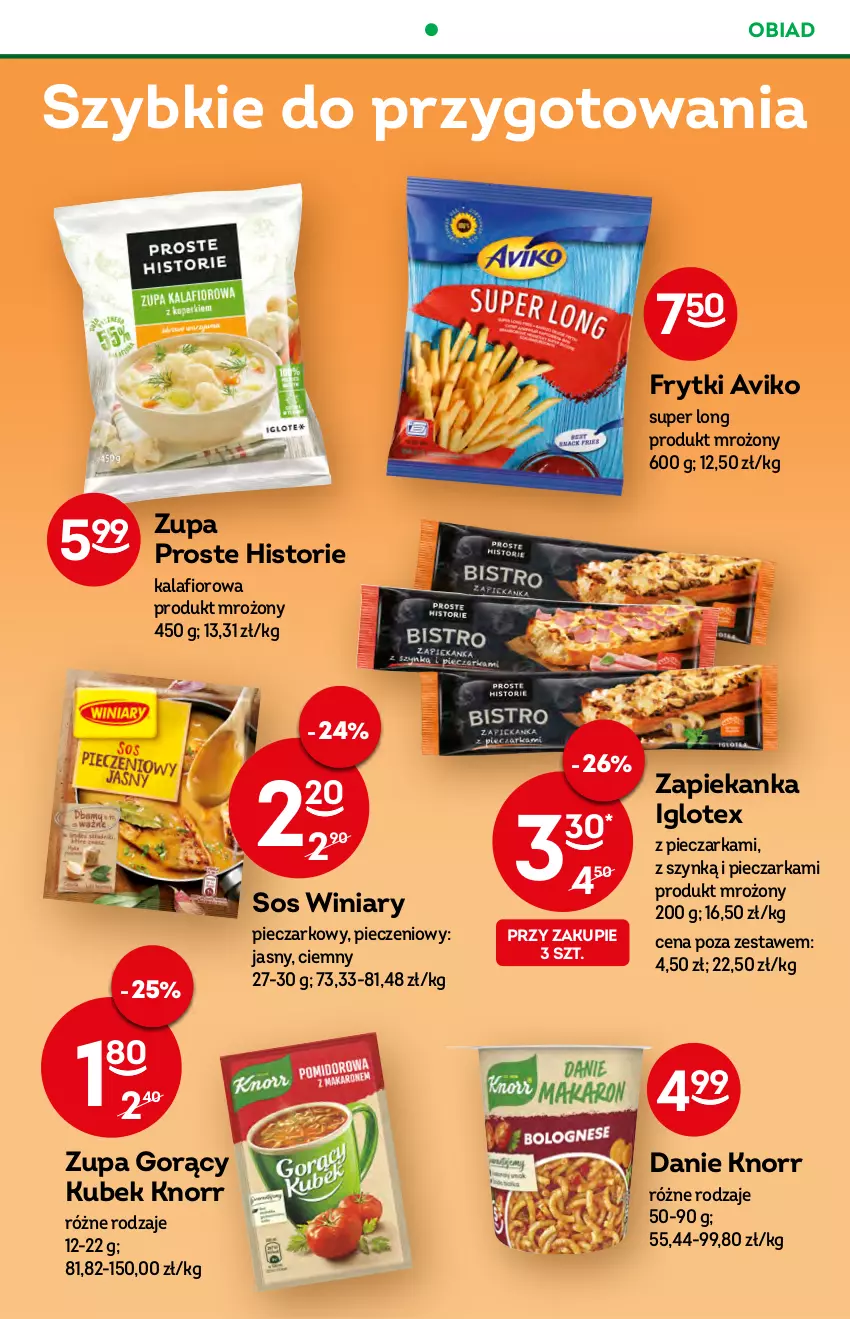 Gazetka promocyjna Żabka - ważna 27.07 do 02.08.2022 - strona 42 - produkty: Frytki, Grill, Kalafior, Knorr, Kubek, Piec, Pieczarka, Sos, Winiary, Zapiekanka, Zupa