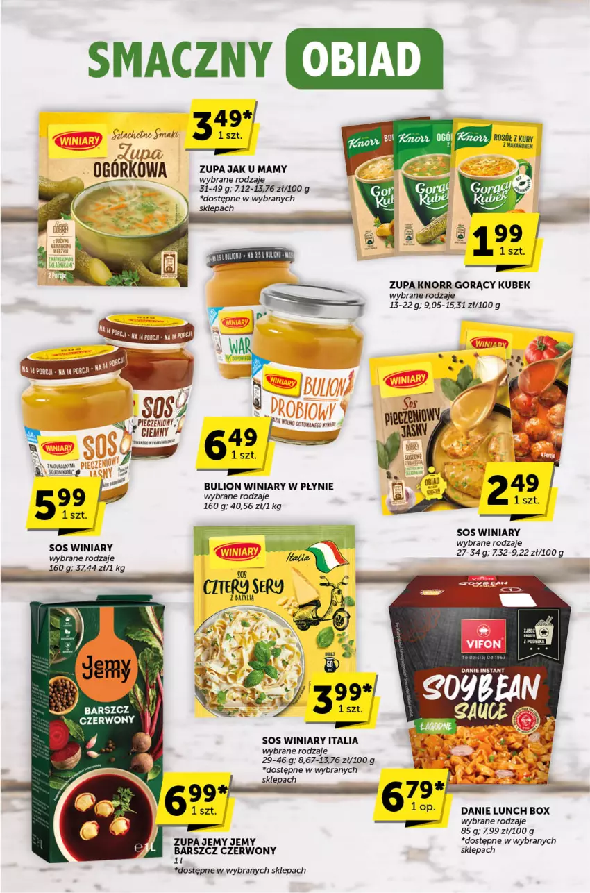 Gazetka promocyjna ABC - ważna 31.10 do 12.11.2024 - strona 15 - produkty: Knorr, Kubek, Lion, Lunch box, Piec, Sos, Tonik, Winiary, Zupa