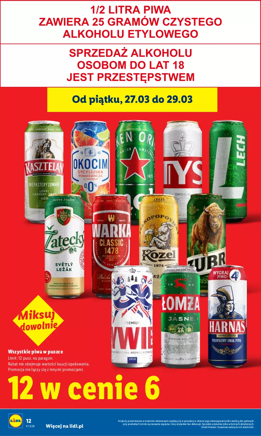 Gazetka promocyjna Lidl - Gazetka ważna od 26.03 do 29.03 - ważna 26.03 do 29.03.2026 - strona 12 - produkty: Piwa