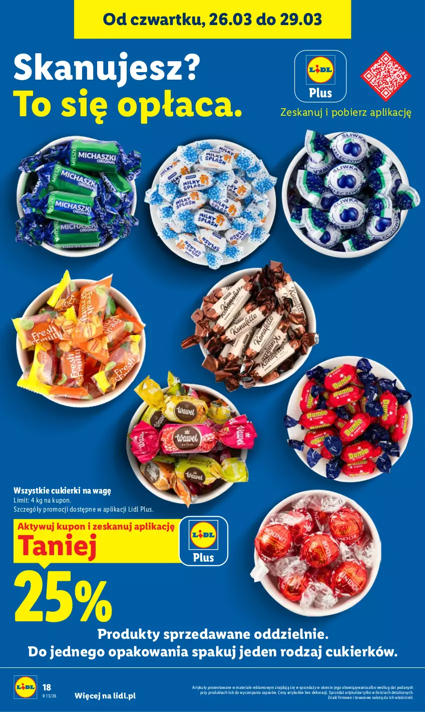Gazetka promocyjna Lidl - Gazetka ważna od 26.03 do 29.03 - ważna 26.03 do 29.03.2026 - strona 18 - produkty: Cukier, Cukierki