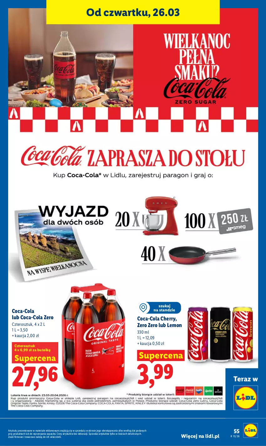 Gazetka promocyjna Lidl - Gazetka ważna od 26.03 do 29.03 - ważna 26.03 do 29.03.2026 - strona 55 - produkty: Coca-Cola, Tera