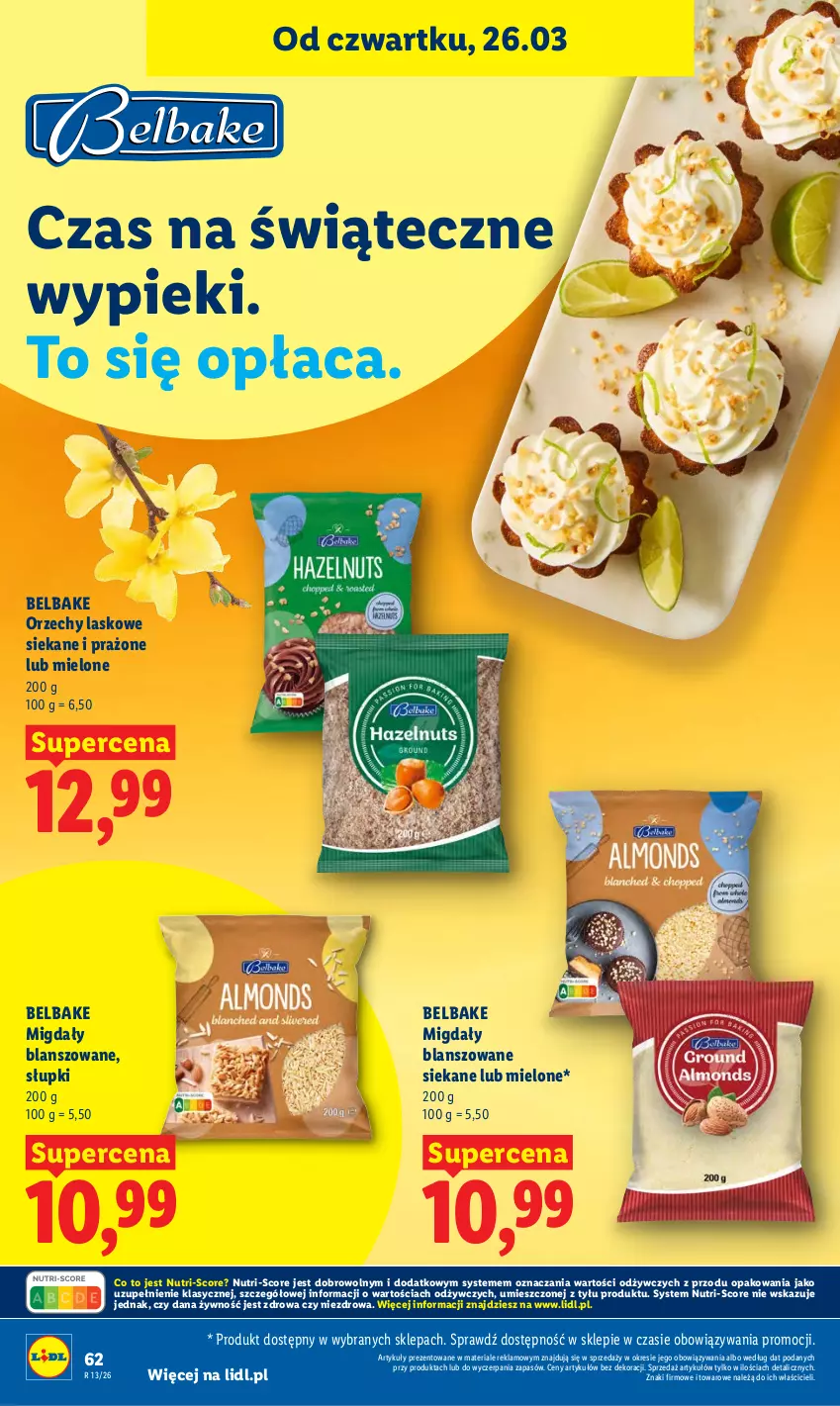 Gazetka promocyjna Lidl - Gazetka ważna od 26.03 do 29.03 - ważna 26.03 do 29.03.2026 - strona 62 - produkty: Migdały