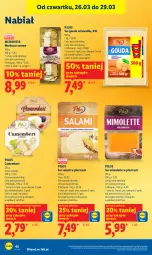 Gazetka promocyjna Lidl - Gazetka ważna od 26.03 do 29.03 - Gazetka - ważna od 29.03 do 29.03.2026 - strona 42 - produkty: Ser, Koc, Salami, Kawa, Mlekovita, Pilos, Camembert, Mimolette, Ser salami, Gouda, Mleko