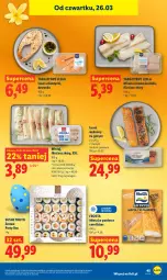 Gazetka promocyjna Lidl - Gazetka ważna od 26.03 do 29.03 - Gazetka - ważna od 29.03 do 29.03.2026 - strona 45 - produkty: Frosta, Miruna, Sezam, Sushi, Mintaj