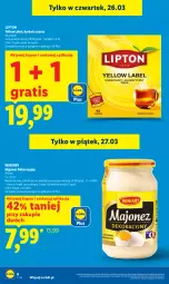 Gazetka promocyjna Lidl - Gazetka ważna od 26.03 do 29.03 - Gazetka - ważna od 29.03 do 29.03.2026 - strona 6 - produkty: Majonez, Torebka, Gra, Winiary, Herbata czarna, Lipton, Herbata