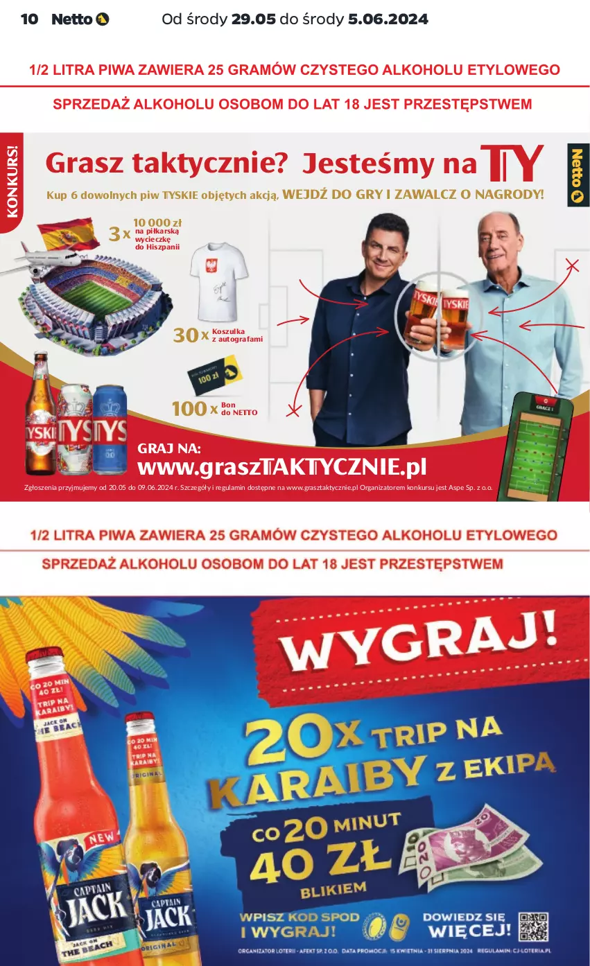 Gazetka promocyjna Netto - Artykuły spożywcze - ważna 29.05 do 05.06.2024 - strona 10 - produkty: Fa, Gra, Gry, Kosz, Koszulka, Tyskie