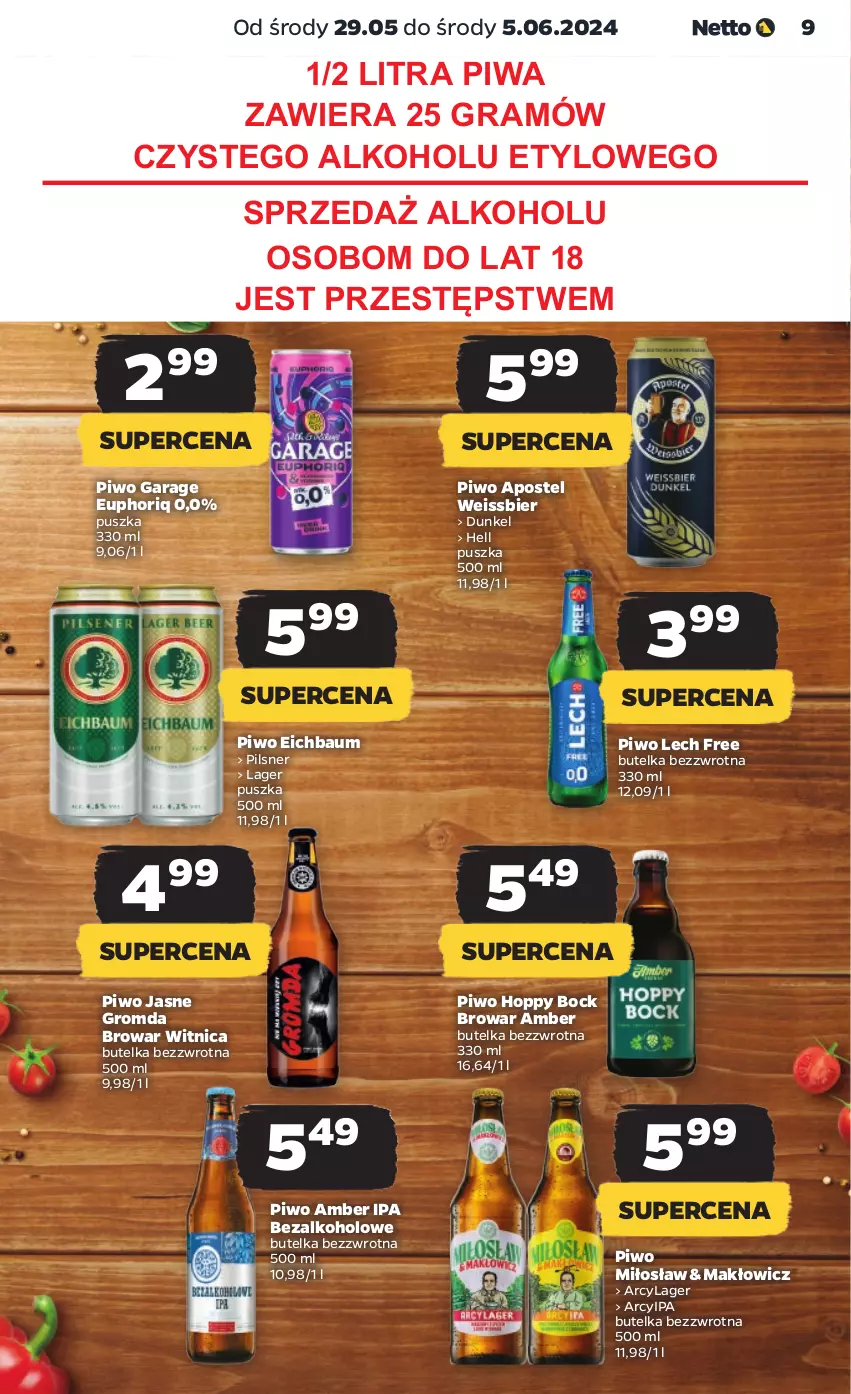 Gazetka promocyjna Netto - Artykuły spożywcze - ważna 29.05 do 05.06.2024 - strona 9 - produkty: Gra, Piwa, Piwo, Piwo jasne