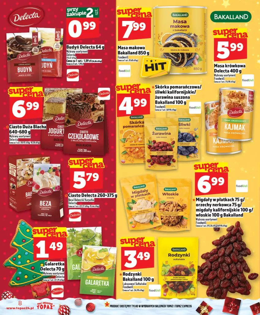 Gazetka promocyjna Topaz - Gazetka - ważna 11.12 do 17.12.2025 - strona 8 - produkty: Delecta, Owoce