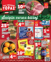 Gazetka promocyjna Topaz - Gazetka - Gazetka - ważna od 17.12 do 17.12.2025 - strona 1 - produkty: Szynka wieprzowa, Szynka