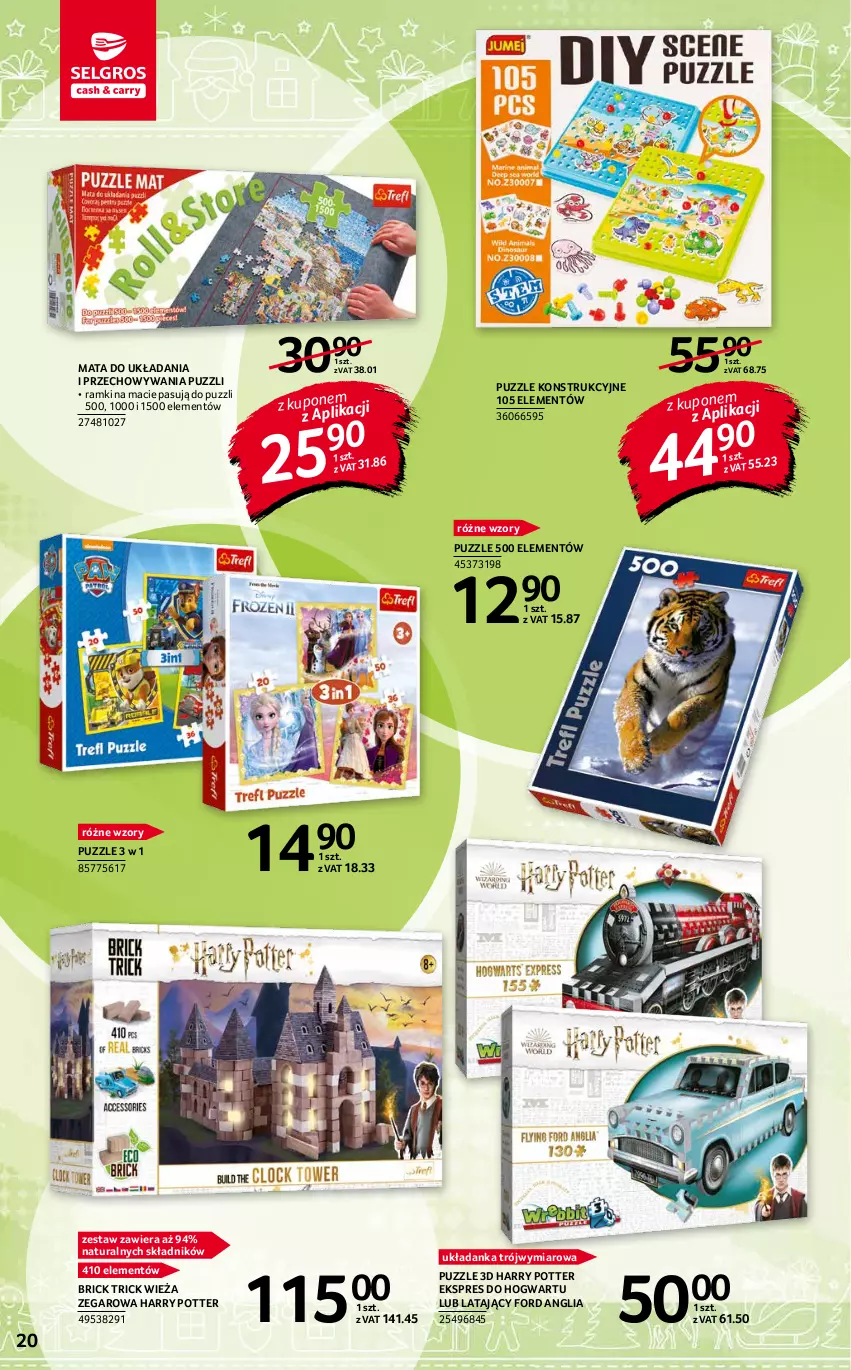 Gazetka promocyjna Selgros - Katalog Zabawki - ważna 10.11 do 24.11.2021 - strona 20 - produkty: Harry Potter, Puzzle, Układanka, Zegar