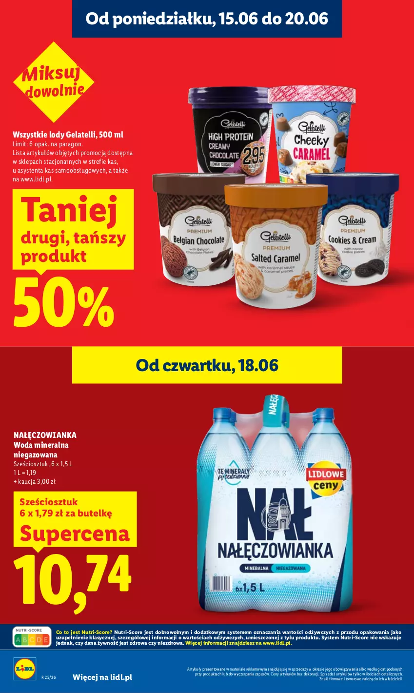 Gazetka promocyjna Lidl - Gazetka ważna od 18.06 do 20.06 - ważna 18.06 do 20.06.2026 - strona 14 - produkty: Lody, Nałęczowianka, Woda, Woda mineralna
