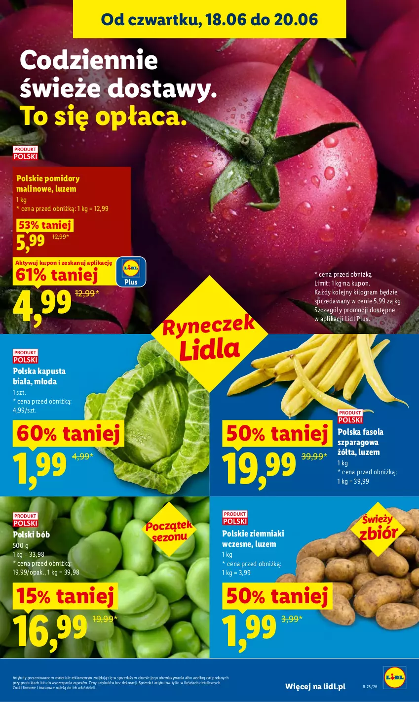 Gazetka promocyjna Lidl - Gazetka ważna od 18.06 do 20.06 - ważna 18.06 do 20.06.2026 - strona 37 - produkty: Fa, Fasola, Fasola szparagowa, Gra, Olej, Pomidory, Ziemniaki
