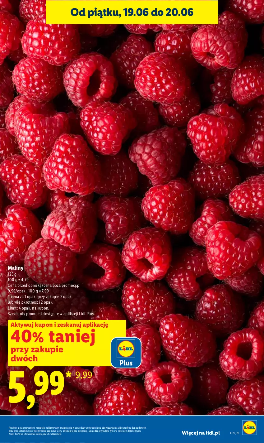 Gazetka promocyjna Lidl - Gazetka ważna od 18.06 do 20.06 - ważna 18.06 do 20.06.2026 - strona 5 - produkty: Maliny