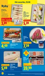 Gazetka promocyjna Lidl - Gazetka ważna od 18.06 do 20.06 - Gazetka - ważna od 20.06 do 20.06.2026 - strona 54 - produkty: Top, Miruna, Stek, Tusz, Sushi, Tuńczyk, Mintaj, Dorsz