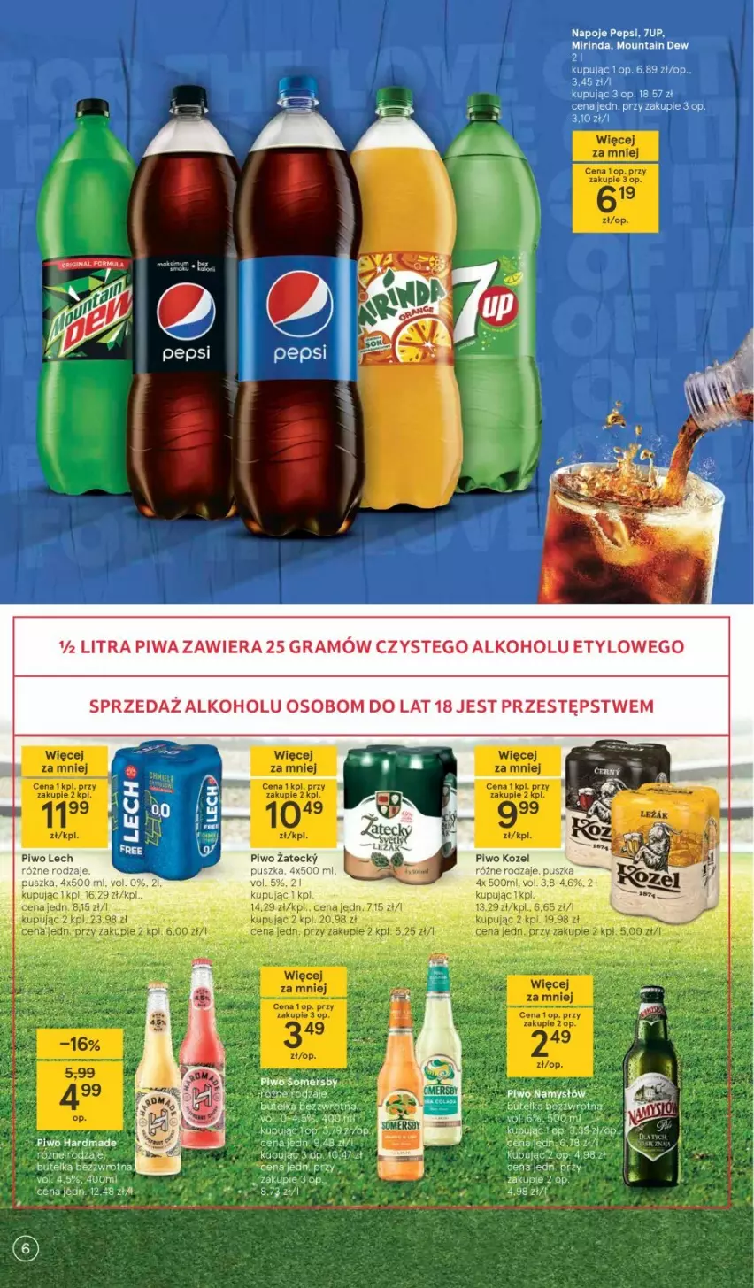 Gazetka promocyjna Tesco - Tesco gazetka - przyszły tydzień - ważna 02.06 do 09.06.2021 - strona 6 - produkty: 7up, Mirinda, Napoje, Pepsi, Piwo