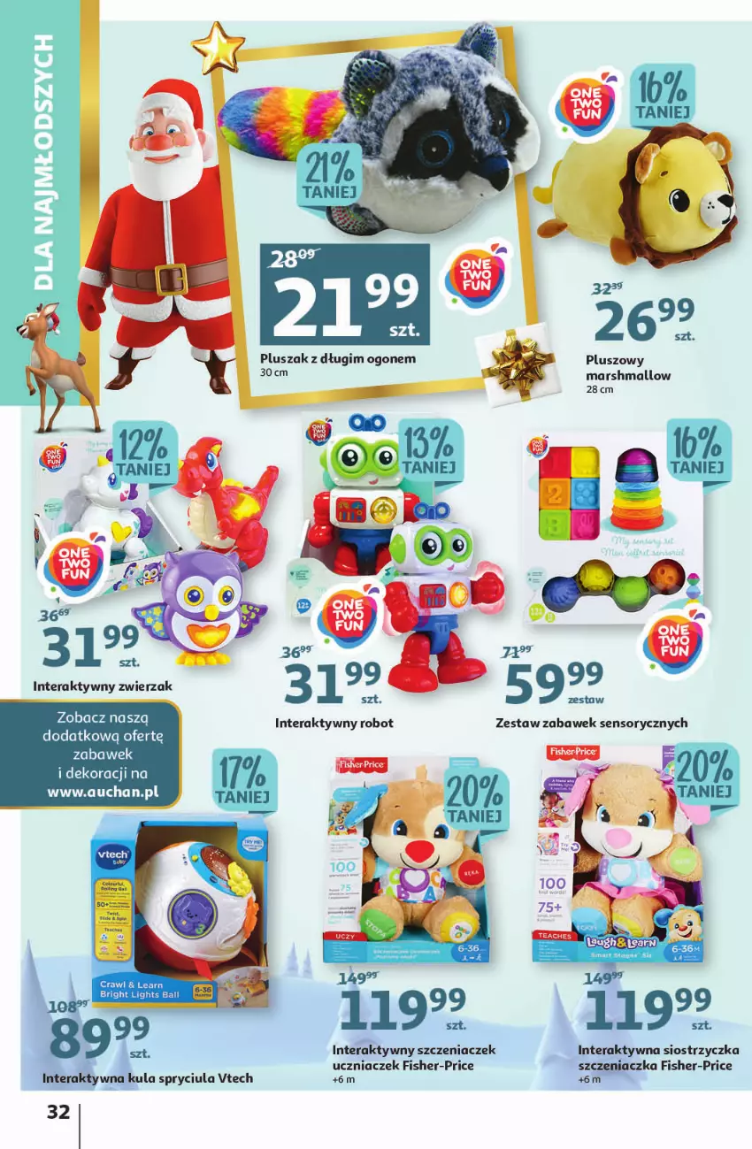 Gazetka promocyjna Auchan - Gazetka Magia Mikołajkowa Hipermarket Auchan - ważna 01.12 do 07.12.2022 - strona 32 - produkty: Fisher-Price, Mars, Pluszak, Robot, Tera