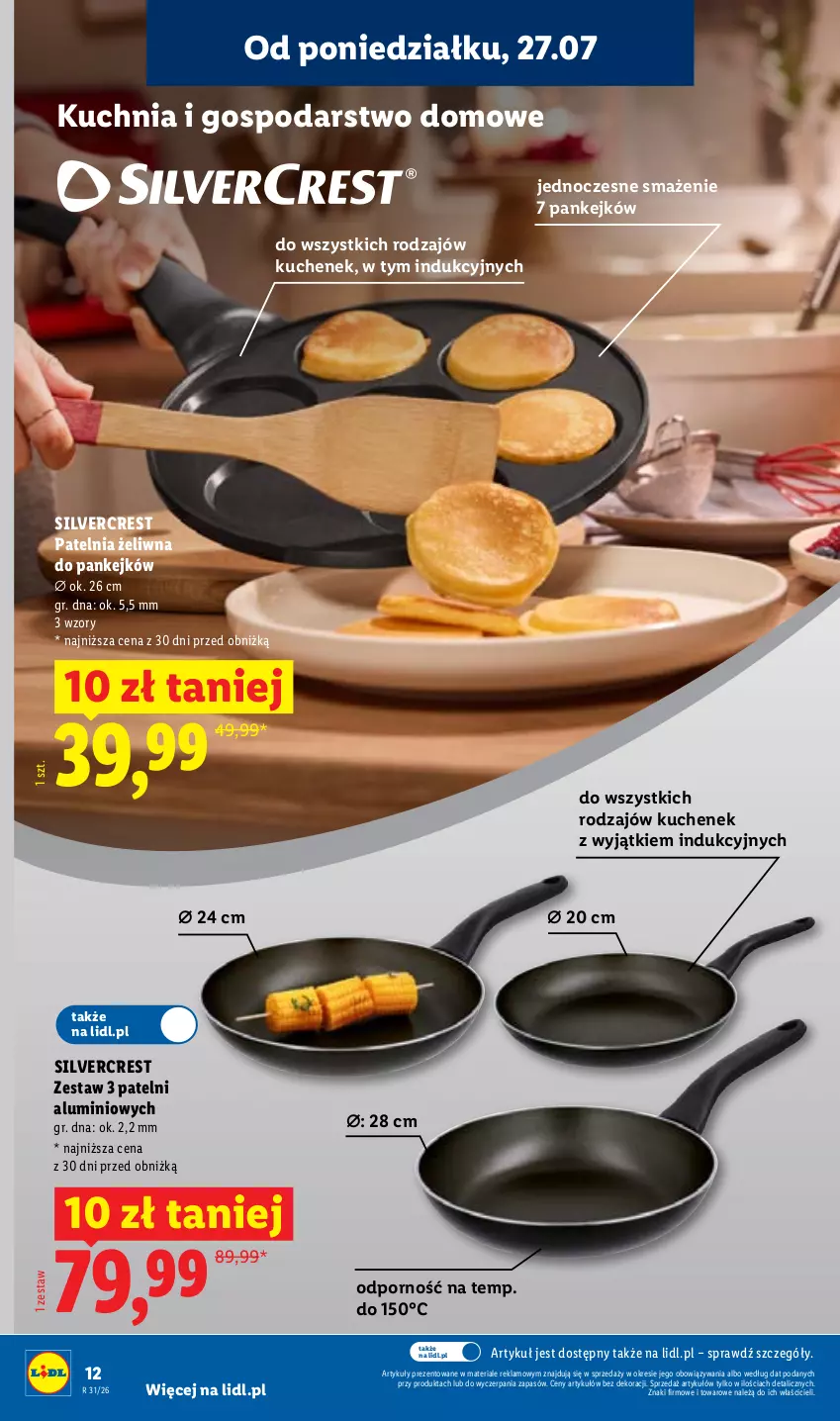 Gazetka promocyjna Lidl - Gazetka ważna od 27.07. do 01.08. - ważna 27.07 do 01.08.2026 - strona 12 - produkty: Kuchnia, Patelnia, Por, Silvercrest