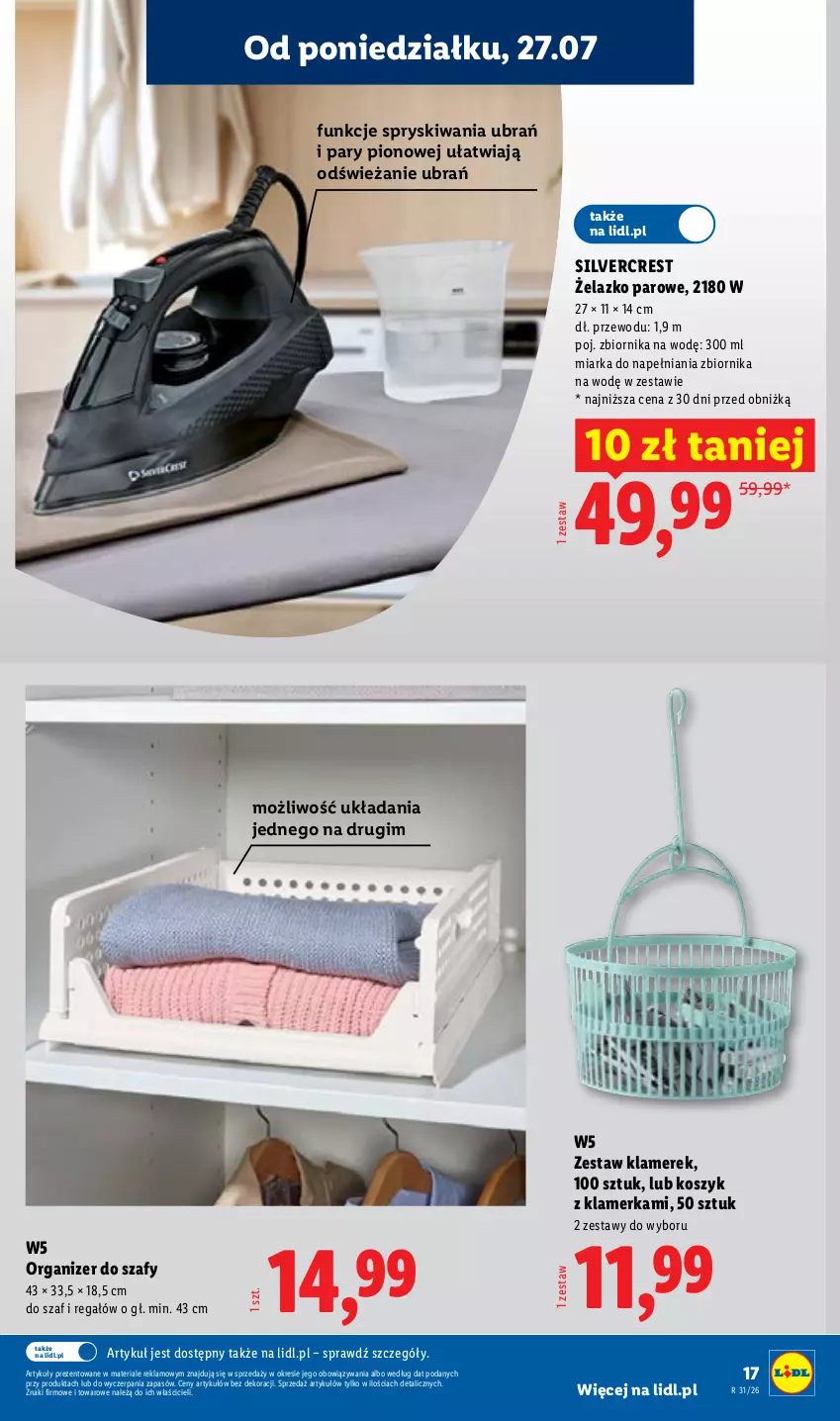 Gazetka promocyjna Lidl - Gazetka ważna od 27.07. do 01.08. - ważna 27.07 do 01.08.2026 - strona 17 - produkty: Kosz, Miarka, Organizer, Regał, Silvercrest