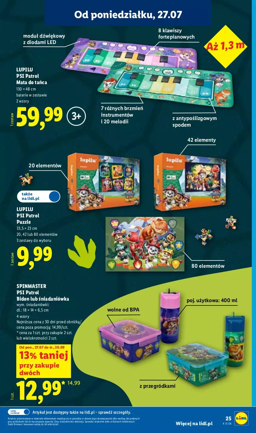 Gazetka promocyjna Lidl - Gazetka ważna od 27.07. do 01.08. - ważna 27.07 do 01.08.2026 - strona 27 - produkty: Psi Patrol, Puzzle, Rum
