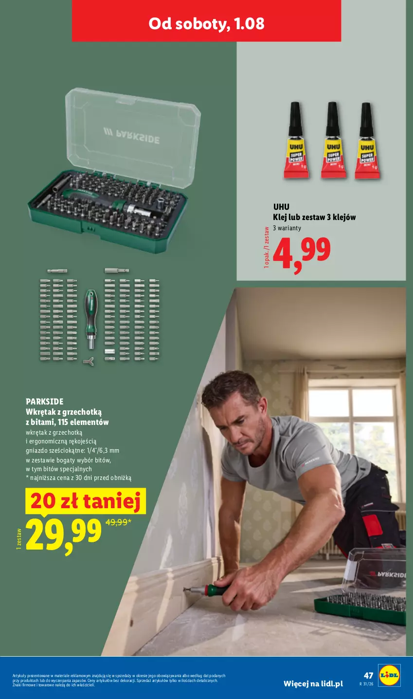 Gazetka promocyjna Lidl - Gazetka ważna od 27.07. do 01.08. - ważna 27.07 do 01.08.2026 - strona 53 - produkty: Klej, Parkside, UHU, Wkręt