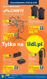 Gazetka promocyjna Lidl - Gazetka ważna od 27.07. do 01.08. - Gazetka - ważna od 01.08 do 01.08.2026 - strona 10 - produkty: Sok, Por, Stojak, Kamizelka, Pompka, Rower, Sport, Akumulator