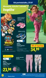 Gazetka promocyjna Lidl - Gazetka ważna od 27.07. do 01.08. - Gazetka - ważna od 01.08 do 01.08.2026 - strona 28 - produkty: Sok, Ser, Gin, Sneakersy, Legginsy, Dzieci, Psi Patrol