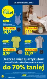 Gazetka promocyjna Lidl - Gazetka ważna od 27.07. do 01.08. - Gazetka - ważna od 01.08 do 01.08.2026 - strona 34 - produkty: Por, Kosz, T-shirt, Koszula, Sport