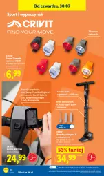 Gazetka promocyjna Lidl - Gazetka ważna od 27.07. do 01.08. - Gazetka - ważna od 01.08 do 01.08.2026 - strona 44 - produkty: Top, Por, Termometr, Materac, Tera, Pompka, Rower, Sport